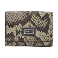 Fendi Silver Finish Three-Fold Iconic Twist Lock Snakeskin And Calfskin Wallet Women wallet Green 8M0426-AM2W-F1K3I Gift Set(Basic Set+Box+Shopping Bag)