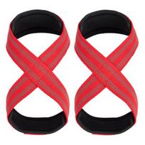 1 Pair Figure 8 Lifting Strap Men Women Anti-Slip Padded Weightlifting Grip Band Bodybuilding Powerlifting Strength Training Home Gym Deadlifts M
