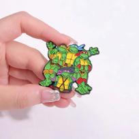 Teenage Mutant Ninja Turtles Character Pin: TMNT Cute Cartoon-Style Metal Enamel Pin Accessory for Clothing and Backpacks 1pc