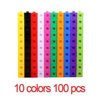 Linking Math Cubes Collection of 100 Counting Blocks Toys-Snap Blocks^ designed for Early Math plus Building Instructive Toy\for Preschool 3