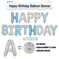 Pink/Blue Printed Happy Birthday Letter Balloon  Happy Birthday  Banner Balloon for Birthday Party Indoor and Outdoor Decoration Other