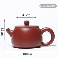 85ml Chinese Yixing Handmade Purple Clay Teapot Small Capacity Ball Shaped Infuser Tea Pot Beauty Kettle Authentic Zisha Tea Set