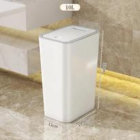AAA 10L Odor Proof Trash Can with One-Touch Modern Design Durable Plastic Bathroom Kitchen Bin Space Saving Leakproof 10L raudona