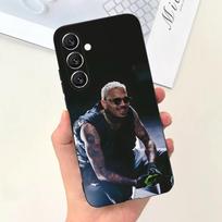 Singer Rap C- Chris Brown Phone Case For Samsung S25,S24,S21,S22,S23,S30,Ultra,S20,Plus,Fe,Lite,Note,10,9,5G Black Cover Samsung S105G