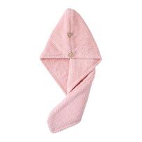 Fast Drying Hair Wrap, Super Absorbent Coral Fleece Bath Turban for Long Hair, Soft Thick Hair Drying Towel for Bathing Travel vyšnių rožinė spalva