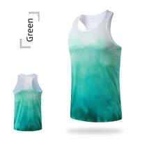 Summer Marathon Advanced Quick-Dry Racing Vest Fitness Vest Track and Field Training Clothing Sports Breathable Sleeveless Top XL, 90KG žalia