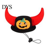 Bat Wings Pet Hat Halloween Hat, Red Horn Pumpkin Cat Funny Adjustable Felt for Cats Small And Medium Dogs Party Costume Accessory A