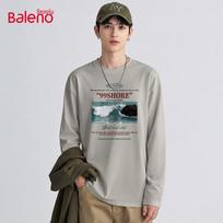 Baleno Unisex Pure Cotton Long-Sleeve Surfing Graphic T-Shirt XL