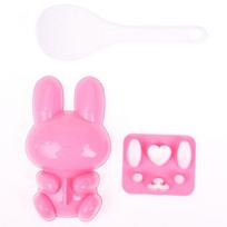 3Pcs Diy Cute Smile Sandwich Tool Sushi Nori Rice Mold Decor Cutter Bento Maker rožinė