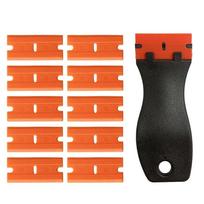 Ice Remover Glue Removal Scraper Dust Dirty Remover Car Edged Cleaner  Window Vinyl Film Sticker with 10 parts