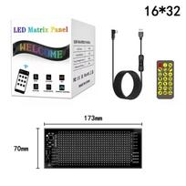 Smart Lighting Devil Eyes Led Light For Car Scrolling Bright Advertising Flexible Digital Signs Matrix Led Display Programmable 2.76X6.69 Inch-1PC