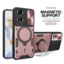 Shockproof Armor Case for Honor 90 Lite X8 X8a X8b X8c X7 X7a X6b 4G Honor90 5G Magnetic Ring Holder Slide Lens Protector Cover Honor X7