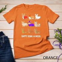 Funny Corgi Dog Halloween Happy Howl-o-ween Unisex T-shirt 5 L