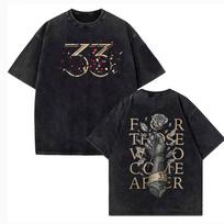 2026 Hot Sale Game Clair Obscur Expédition 33 Vintage Washed T Shirts Men's Women Casual High Quality Cotton T-shirt Fans Streetwear Short Sleeve Top L