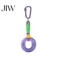 Heavy Duty Grip Ring Silicone Keychain, Strengthener with Carabiner & Braided Multi-functional Keychain Rope, Hanging Hand Strength Training Ring, Men violetinė