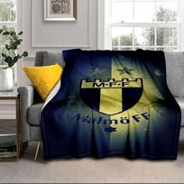 Malmo Ff Crest Design Portable Blanket/Soft Blanket Bedding Blanket Suitable for Travel Camping Living Rooms Offices Sofas Fan Gifts 75x90cm