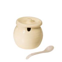 Dustproof Ceramic Lard Jar Large Capacity Spice Jars Condiment Container  Butter 300ml-Yellow