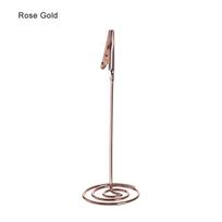 Wedding Supplies Paper Clamp Rose Gold Table Numbers Holder Photos Clips Place Card Clamps Stand rožinio aukso spalvos