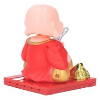 3.43x4.33in Light Waving Buddha Ornament  Car Interior Dashboard Display raudona