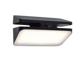 Aero solar czarny pir led 8,6w 4000k ip54 kinkiet zewnętrzny solarny z czujnikiem ruchu i zmierzchu