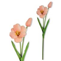 Gałązka - tulipan piankowy kawowy 53 cm