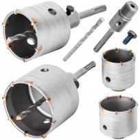 Zestaw otwornic koronek frez sds+ do betonu kamienia cegły 65-80 mm