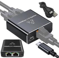 Splitter 1x2 rj45 2 porty lan ethernet rozdzielacz internetu 1000mbps 1 x 2