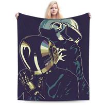 France Band D-Daft P-Punk Blankets Quality Soft Warm Bedding Throws Winter Decorative Couch Chair Street Trend Bedspread Size: 75*100cm, Weight: 230 GSM