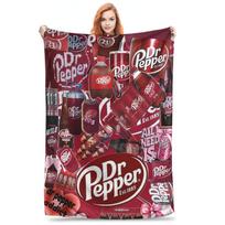 Dr Pepper Blanket Warm Fleece Sofa Throw Blanket for Couch Bedding Office Throws Bedspread Quilt Size: 75*100cm, Weight: 230 GSM