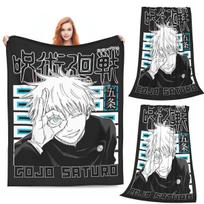 Gojo Satoru Jujutsu Kaisen Blankets Soft Warm Flannel Throw Blanket Plush for Bed Living room Picnic Travel Home Couch Size: 75*100cm, Weight: 230 GSM