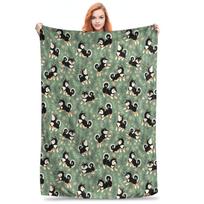 Minimalist Shiba Inu Design Lovely Cute Dogs Blanket Portable Flannel Sofa Throw Blanket for Home Bedroom Throws Bedspread Quilt Size: 75*100cm, Weight: 230 GSM