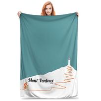 Mont Ventoux Cycling Artwork Blankets Breathable Flannel Sofa Throw Blanket for Couch Bedding Outdoor Throws Bedspread Quilt Size: 75*100cm, Weight: 230 GSM