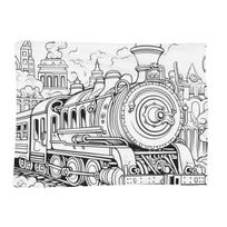 The Steam Age Of Old Trains Blanket Soft Warm Flannel Throw Blanket Bedspread for Bed Living room Picnic Travel Home Sofa Size: 75*100cm, Weight: 230 GSM
