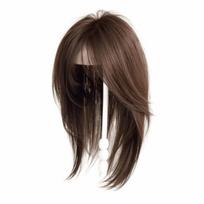 Synthetic Head Top Fake Hair Piece Hair Toppers Wigs with Bangs  Cover White Hair & Hairline 30CM Mocha Brown