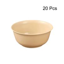 20PCS Thickened Party Bowl Rice Husks Fruits Bowl Disposable Rice Bowl  Microwave-safe chaki