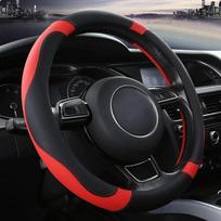 37,5 cm Automobilio Vairaračio Užvalkalas Sujungtas Spausdintas Automobilio Vairo Rankovė Neslystanti ir Kvėpuojanti Automobilio Aksesuarai raudona