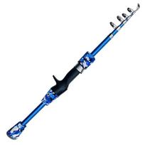 Nauja nešiojama mini masalo meškerė, 1,3 m 1,5 m 1,8 m besisukanti meškerė, lengvas upėtakis, anglies museline meškere, anglies pluošto meškerė Cast Rod Blue 1.3M