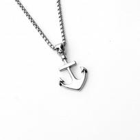 Pirate Anchor Necklace Necklace Men'S Stainless Steel Cross Anchor Pendant
