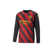 Puma Manchester City 22/23 Replica Long Sleeve Away Shirt Striped Design Men Shirts Black 765723-02 M