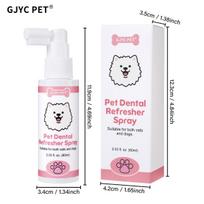 GJYC PET No Flavor Pet Oral Fresh Spray Cleanses Teeth Freshens Breath Removes Odors No Brush Dental Care For Dogs Cats