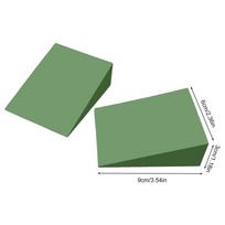 1 Pair Yoga Wedge Blocks EVA Foam Yoga Wedge Stretch Slant Boards Exercise Yoga Block Pilates Wedge Squats Fitness Accessories žalia