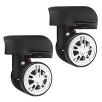1 Pair Heavy Duty Luggage Wheel Replacement Trolley Casters 360 Degree Swivel Suitcase SilentWheels Hardware Repair Kit