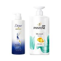 Dove Intensive Repair 700g & Pantene PRO-V Silky Smooth 750g Shampoo Set