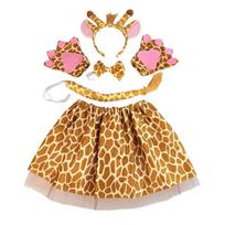 Bow Skirt Headband Cowgirl Halloween Kids Dress Lovely Animal Ears Tail Complete Set  Dress Up Style B