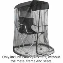 Zipper Opening Insect Shield Net Compact Size Mesh Tent Breathable Chair Use Mosquito Net  Patio pilka
