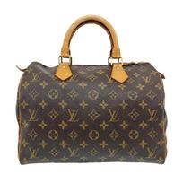 [Pre-Owned] Speedy 30 Elegant Compact Fashionable Commuter Classic Monogram Coated Canvas With Leather Trim Pillow Bag - Good #1AWJA1L ONE SIZE