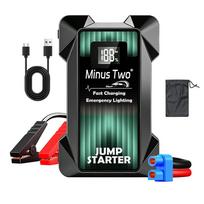 Minus Two 2000A Car Jump Starter Portable Power Bank Car Battery Booster 12V Auxiliary Starting Device for Diesel Gas žalia