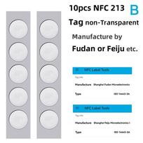 10Pcs Ntag213 Ntag215 Nfc Tag Sticker 13.56Mhz Iso14443A Label Phone Available Rfid Adhesive Label B