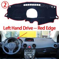 Car Dashboard Cover Avoid Light Pad Instrument Panel Mat Carpets Dashboard Cover for Renault Koleos 1 HY 2008~2016 Samsung QM5 Left Hand Red Edge