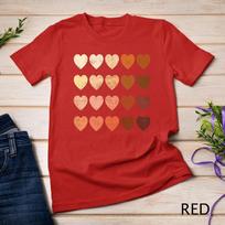 melanin hearts vintage valentines day gift distressed BLM Unisex T-shirt 7 4XL